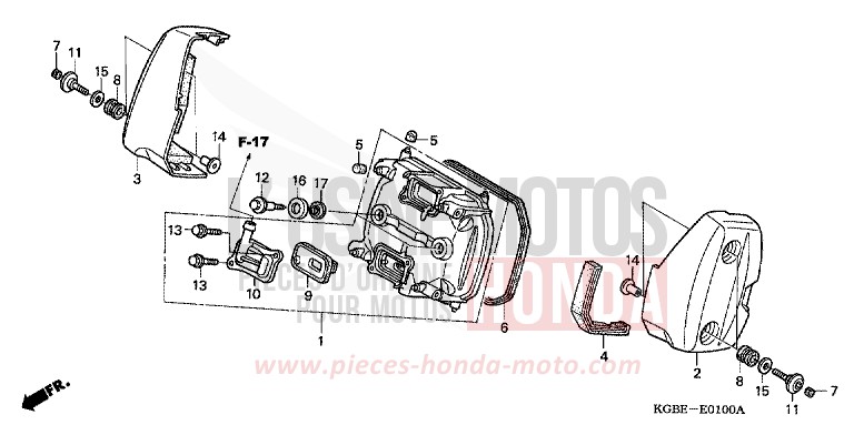 FRONT CYLINDER HEAD COVER for Shadow VT125C NOIR (NH1) from 2004